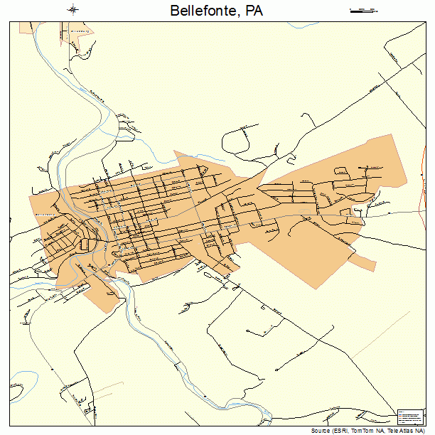 Bellefonte, PA street map