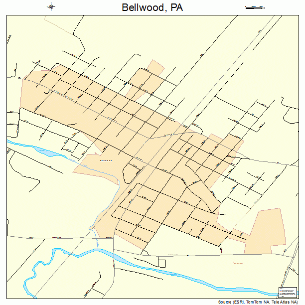 Bellwood, PA street map