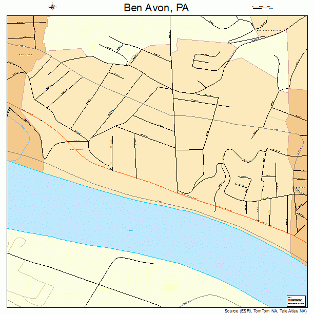 Ben Avon, PA street map