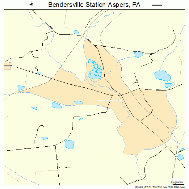 Bendersville Station-Aspers, PA street map