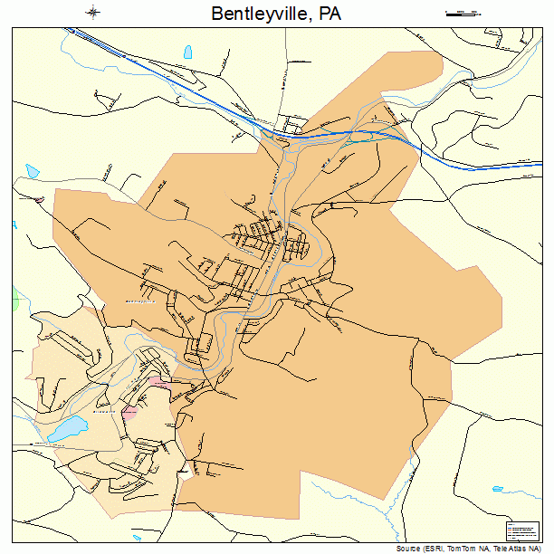 Bentleyville, PA street map