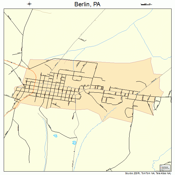 Berlin, PA street map