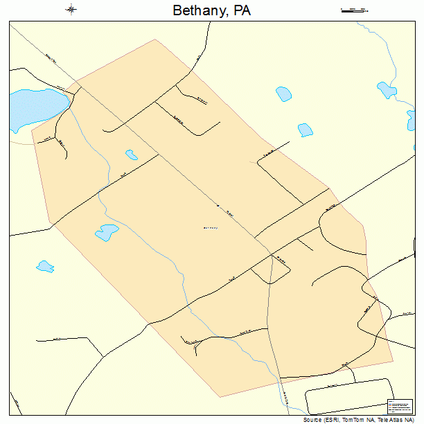 Bethany, PA street map