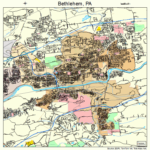 Bethlehem, PA street map