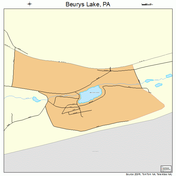 Beurys Lake, PA street map