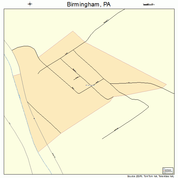 Birmingham, PA street map