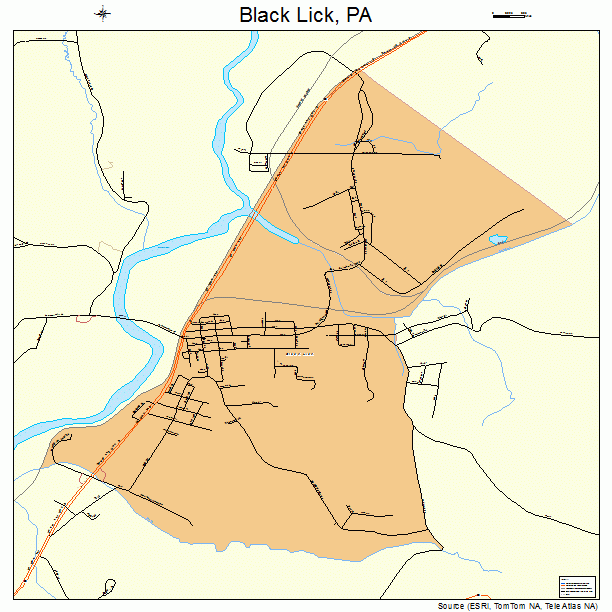Black Lick, PA street map