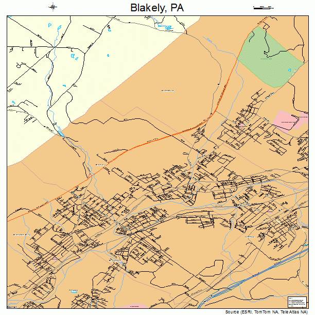 Blakely, PA street map