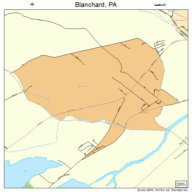 Blanchard, PA street map