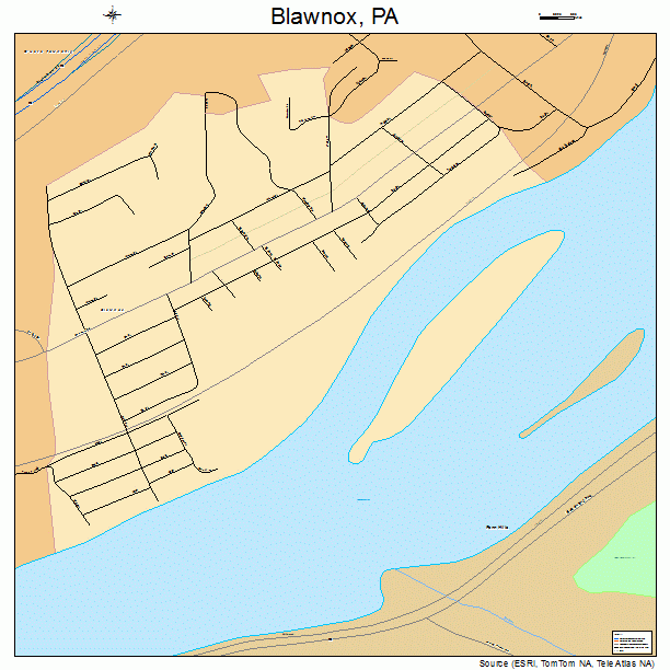 Blawnox, PA street map