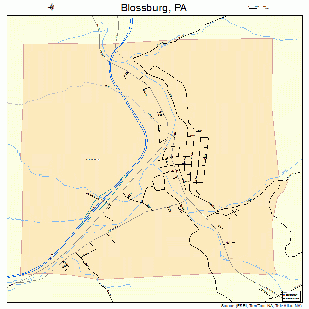 Blossburg, PA street map