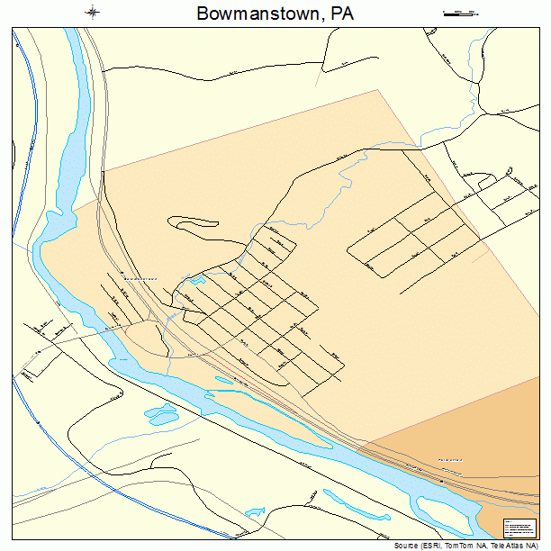 Bowmanstown, PA street map