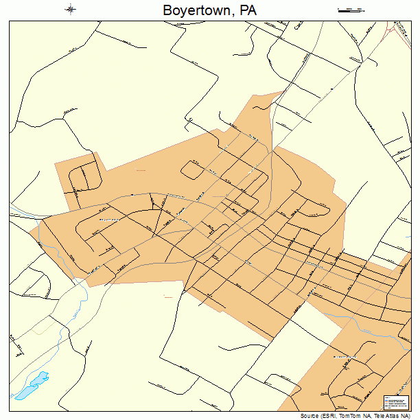 Boyertown, PA street map