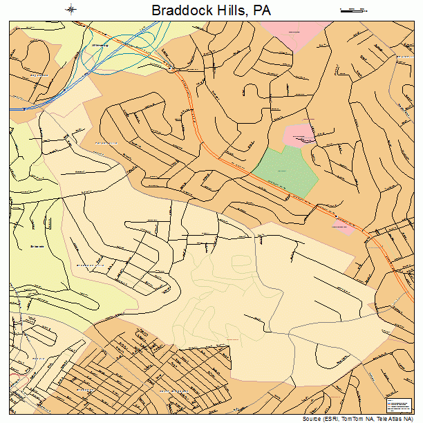 Braddock Hills, PA street map