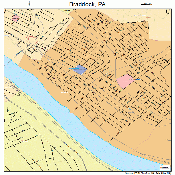 Braddock, PA street map