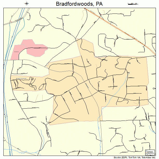 Bradfordwoods, PA street map