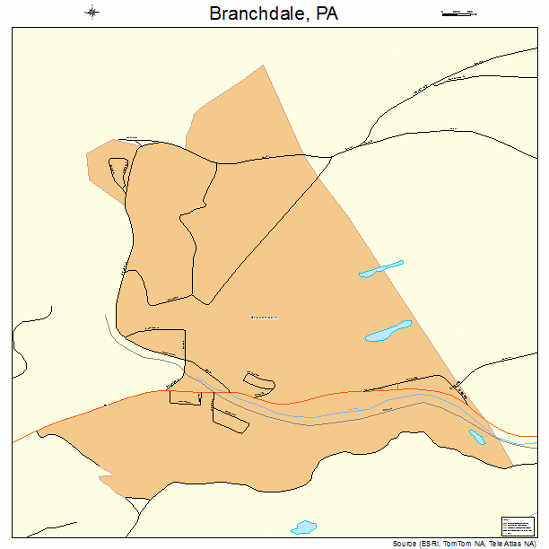 Branchdale, PA street map