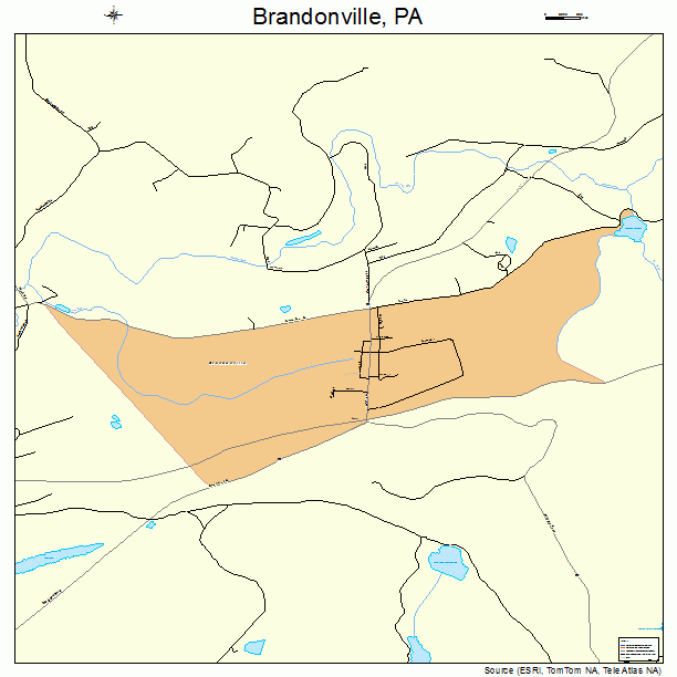 Brandonville, PA street map