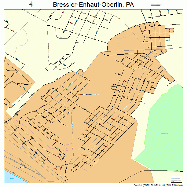 Bressler-Enhaut-Oberlin, PA street map