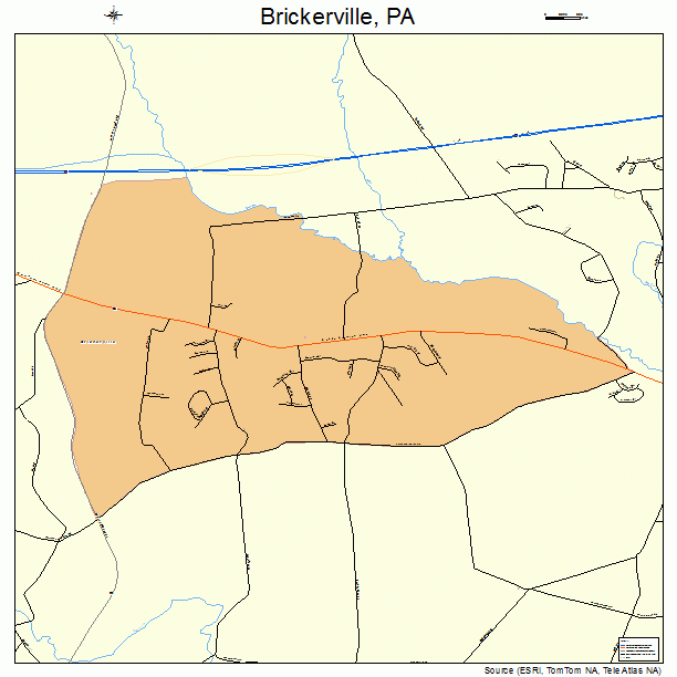 Brickerville, PA street map