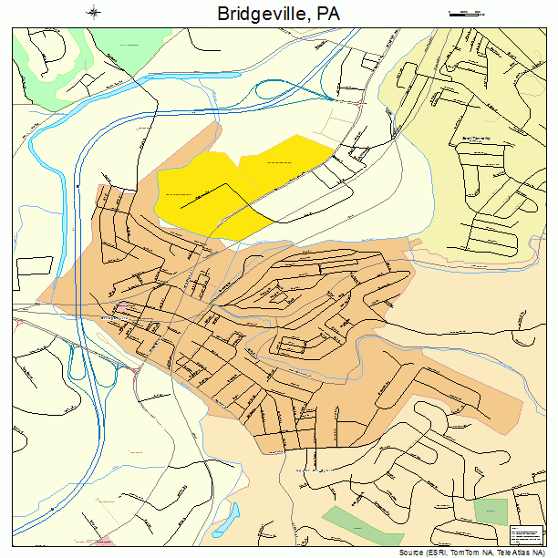 Bridgeville, PA street map
