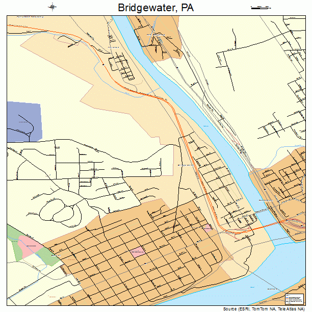 Bridgewater, PA street map