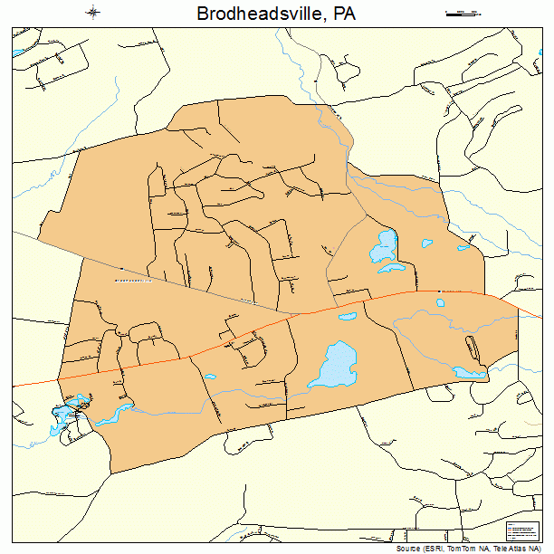 Brodheadsville, PA street map