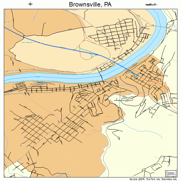 Brownsville, PA street map