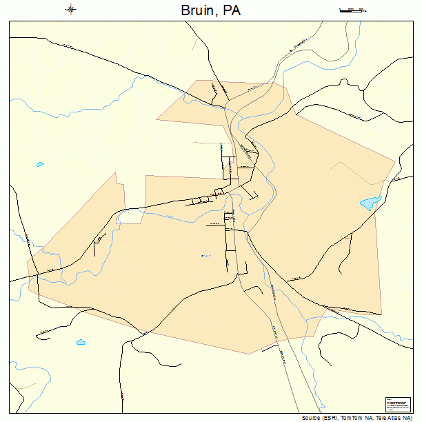 Bruin, PA street map