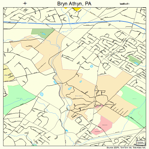 Bryn Athyn, PA street map
