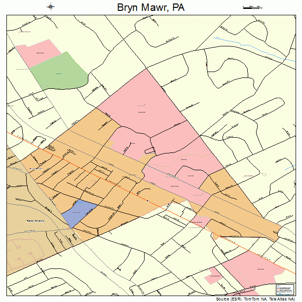 Bryn Mawr, PA street map