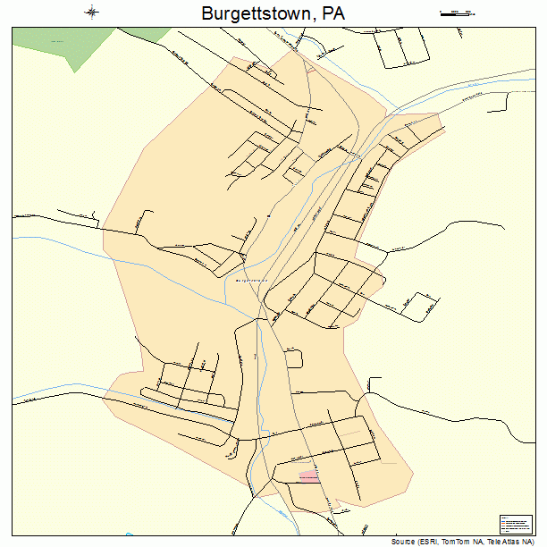 Burgettstown, PA street map