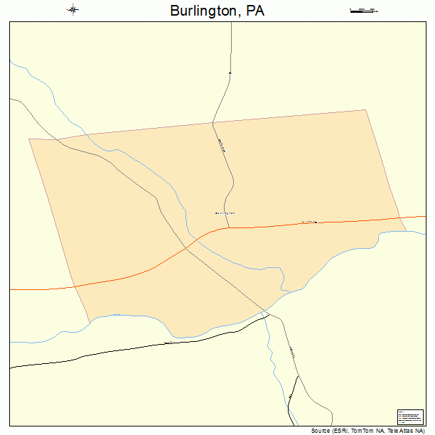 Burlington, PA street map