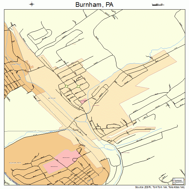 Burnham, PA street map