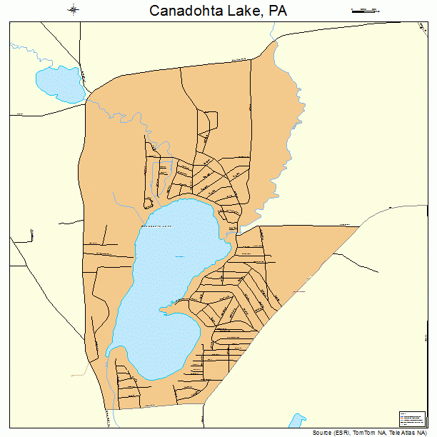 Canadohta Lake, PA street map