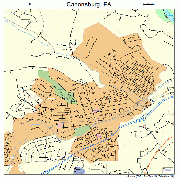 Canonsburg, PA street map