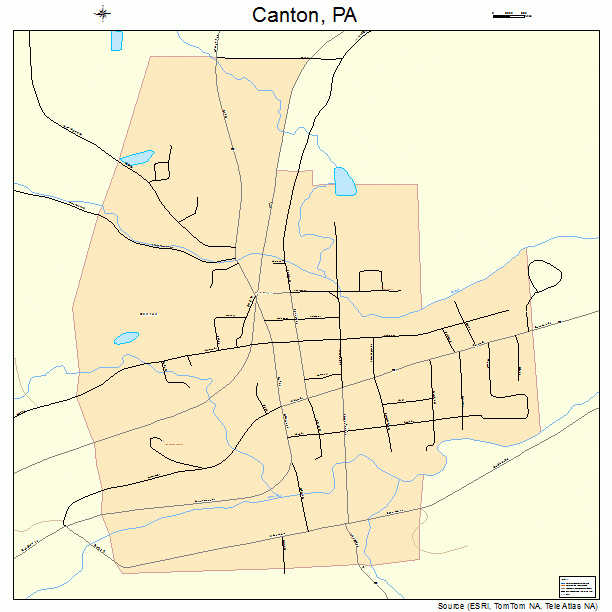 Canton, PA street map