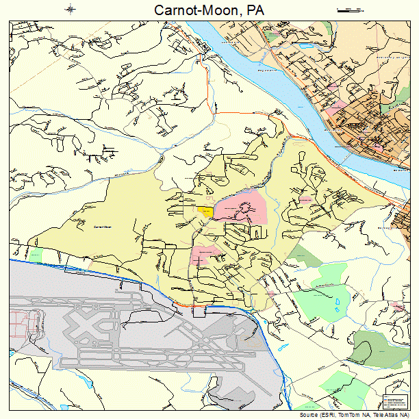 Carnot-Moon, PA street map