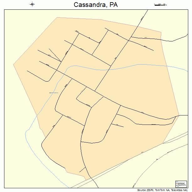 Cassandra, PA street map