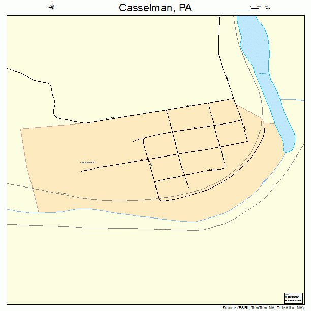 Casselman, PA street map