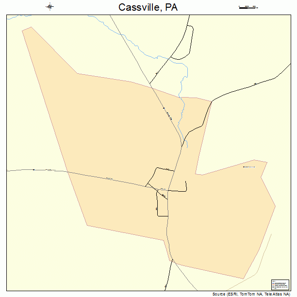 Cassville, PA street map