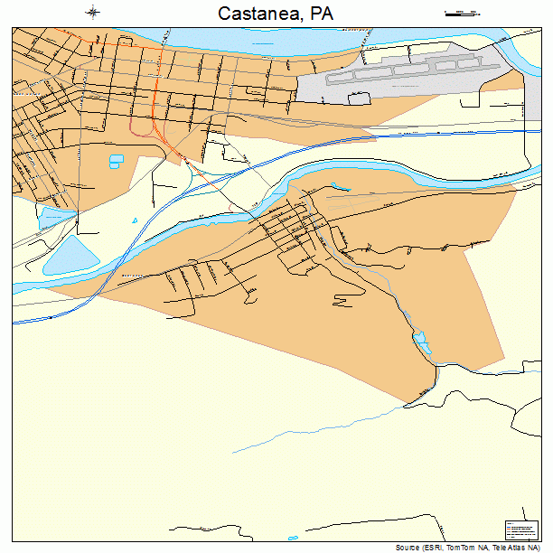 Castanea, PA street map