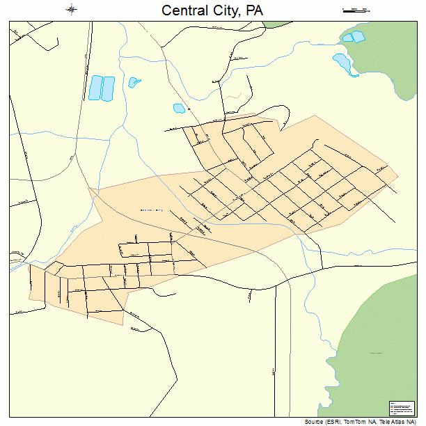 Central City, PA street map