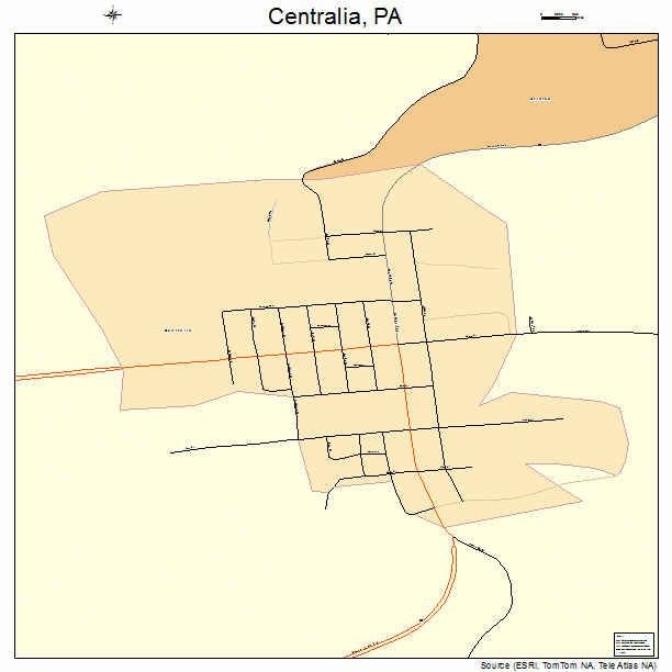Centralia, PA street map