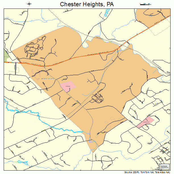 Chester Heights, PA street map