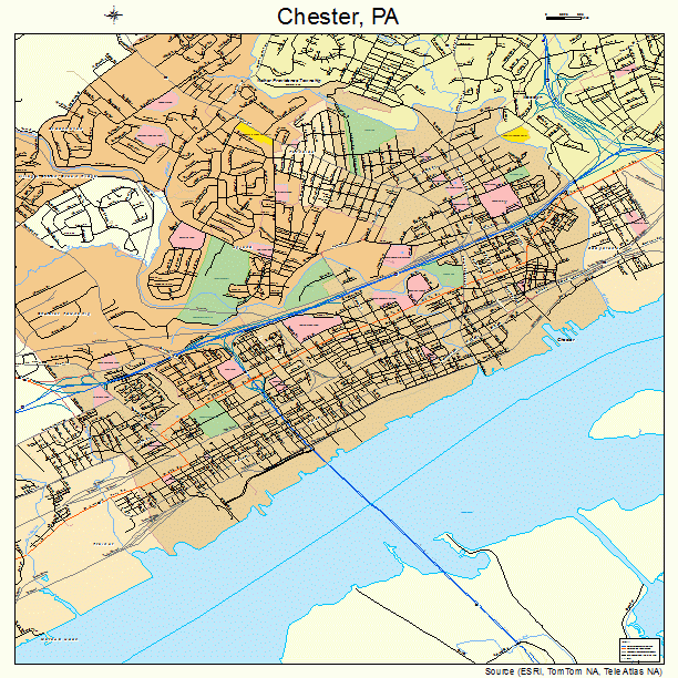 Chester, PA street map