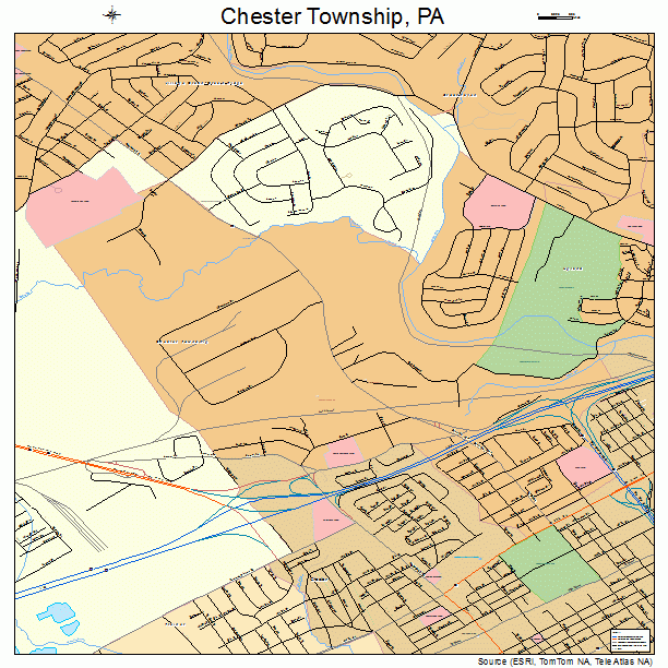 Chester Township, PA street map
