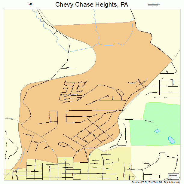 Chevy Chase Heights, PA street map