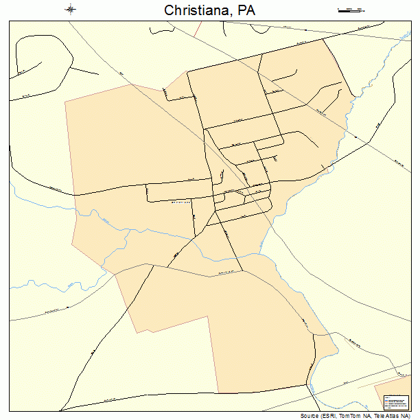 Christiana, PA street map