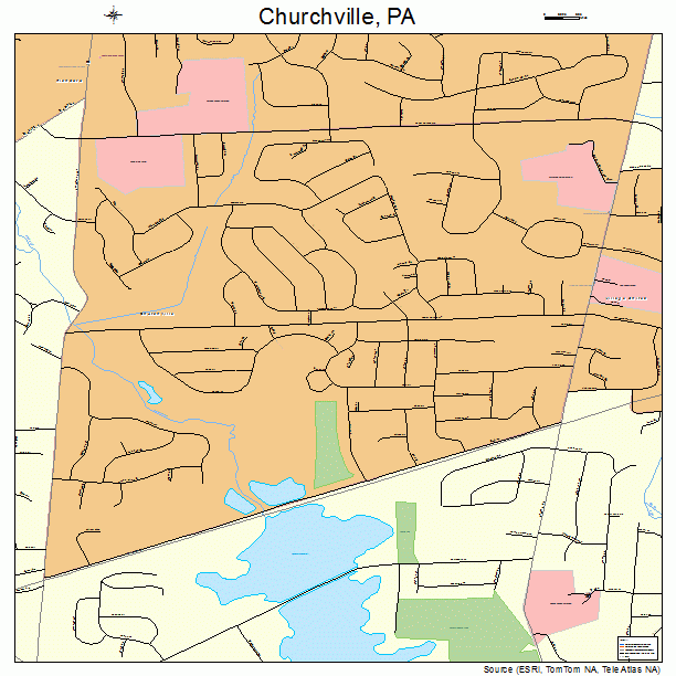 Churchville, PA street map